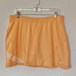 Adidas Womens Athletic Skirt Skort Orange Tennis Pickleball Golf Climalite Large